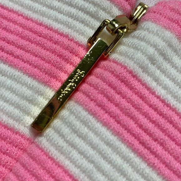 Lilly Pulitzer Eden Shift Tropical Barbie Pink and White Striped Dress Medium - Picture 8 of 10